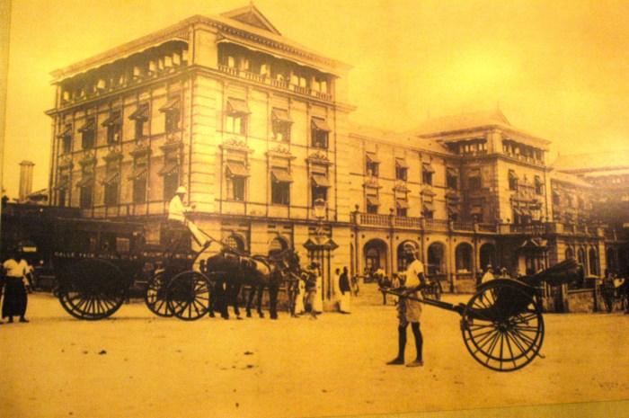 Galle Face Hotel over 100 years ago