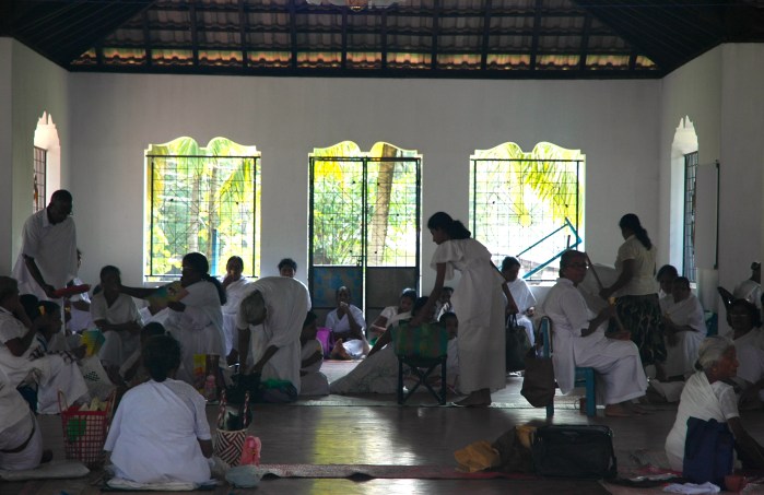 White clad devotees