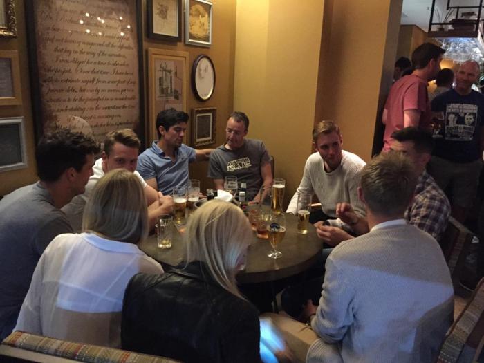 England players after the game