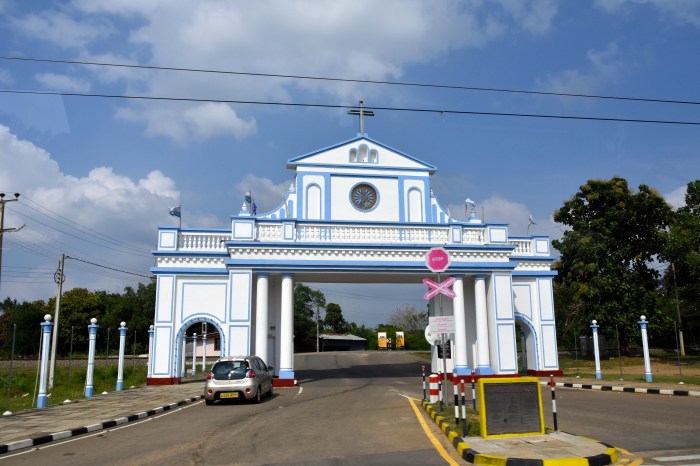 Turn-off to Madhu Church